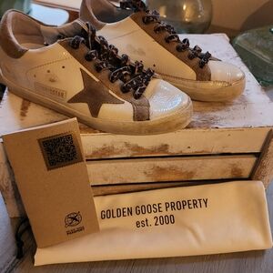 Golden Goose Shiny Leather Sneakers